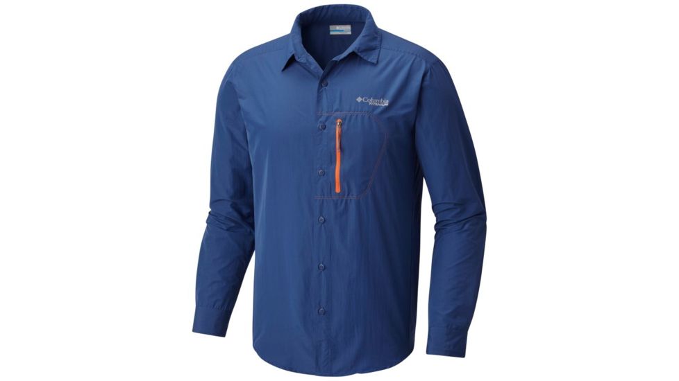 Columbia Featherweight Hike Long Sleeve Shirt - Mens, Carbon, Heatwave, L 1654401469L