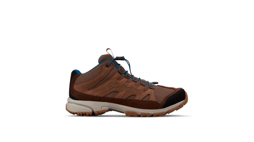 Columbia Five Forks Mid Waterproof Hiking Boots - Mens, Dark Truffle, Lagoon, Medium, 8, 1867501206-8
