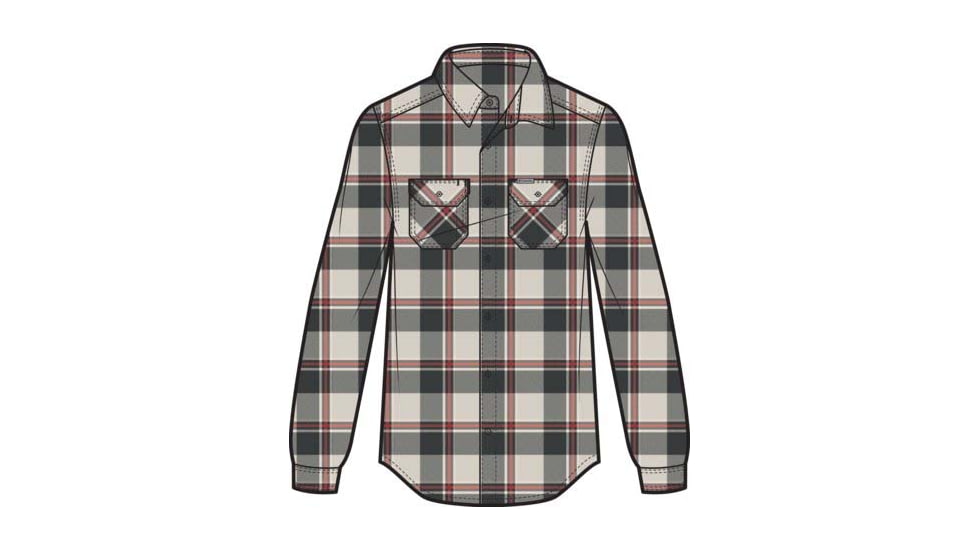Columbia Flare Gun Stretch Flannel Shirt - Men's, Dark Stone Trails Edge Plaid, Large, 1861581-279-L