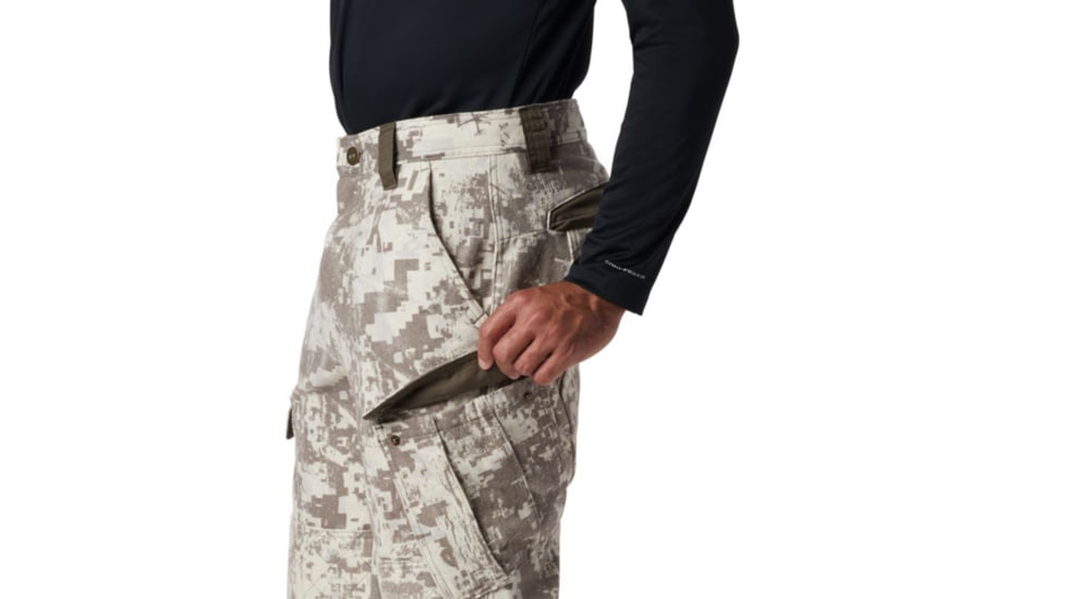 Columbia Gallatin Pant, Timberwolf Digital Snow, S, Regular Inseam - Mens, 1801971900-S-R
