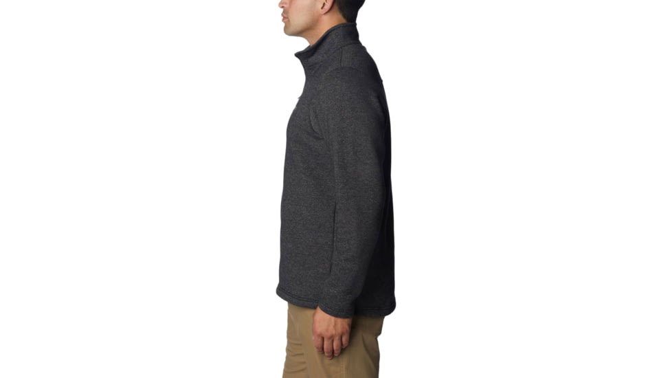 Columbia Great Hart Mountain III Half Zip Sweatshirt, Black Heather, 2XL - Mens, 1625231010-XXL