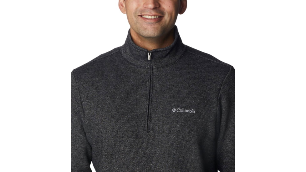 Columbia Great Hart Mountain III Half Zip Sweatshirt, Black Heather, 2XL - Mens, 1625231010-XXL