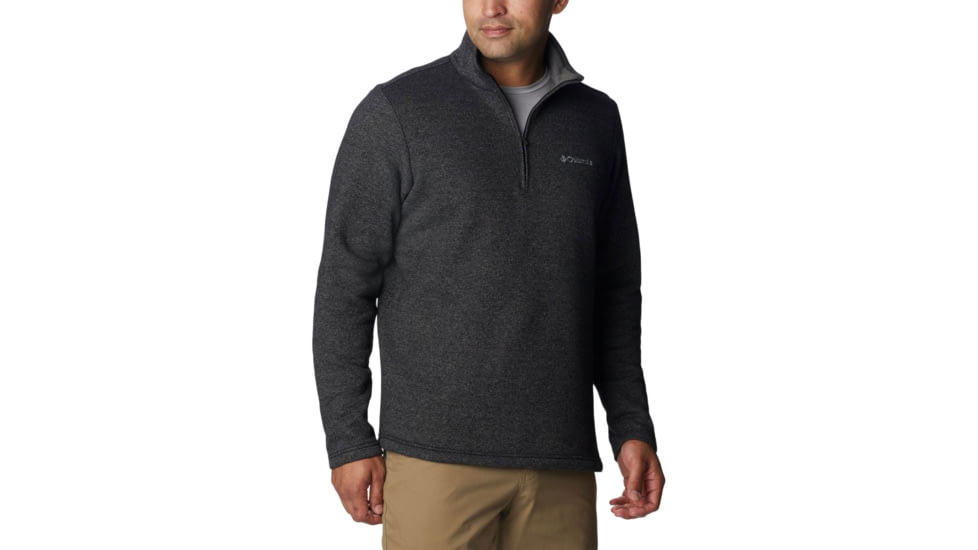 Columbia Great Hart Mountain III Half Zip Sweatshirt, Black Heather, 2XL - Mens, 1625231010-XXL
