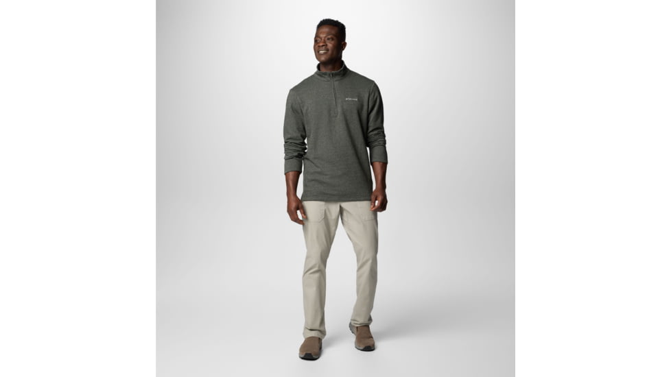 Columbia Great Hart Mountain III Half Zip Sweatshirt - Mens, Greenscape Heather, Large, 1625231366-L