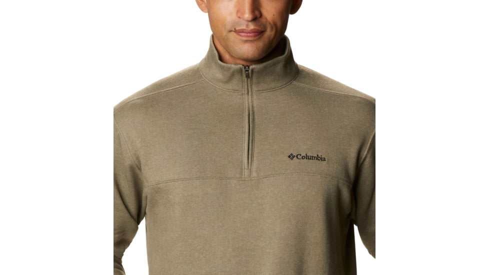 Columbia Hart Mountain II Half Zip Sweatshirt - Men's, Stone Green Heather, Medium, 1411621397StnGnHthM