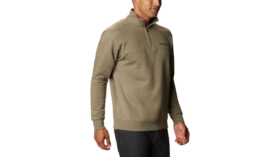 Columbia Hart Mountain II Half Zip Sweatshirt - Mens, Stone Green Heather, Medium, 1411621397StnGnHthM