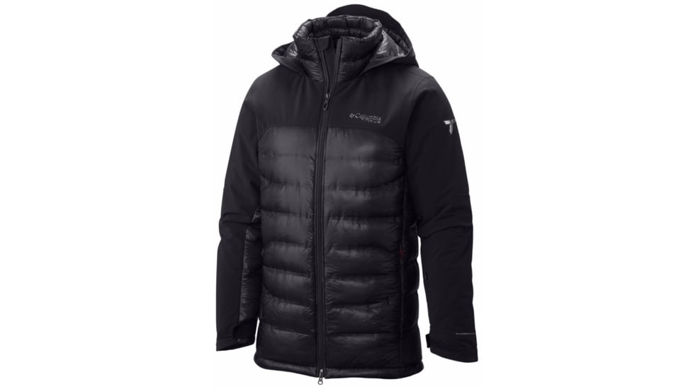Columbia HeatZone 1000 TurboDown Hooded Jacket - Men's-Black-Small