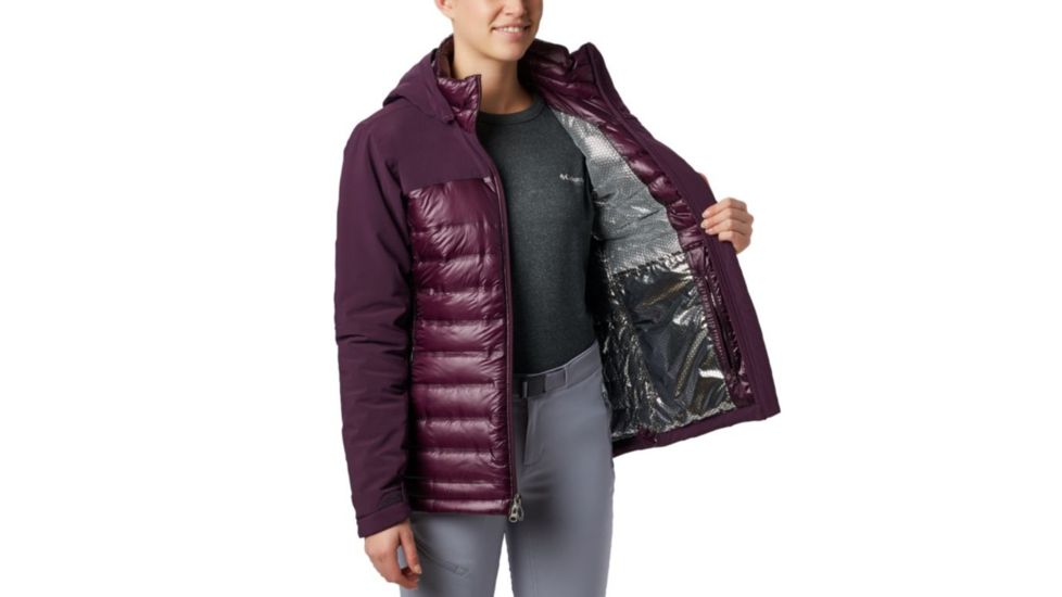 Columbia Heatzone 1000 TurboDown II Jacket - Womens, Black Cherry, Small, 1800091522-S