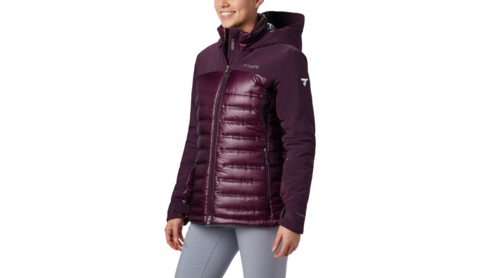 Columbia Heatzone 1000 TurboDown II Jacket - Womens, Black Cherry, Small, 1800091522-S