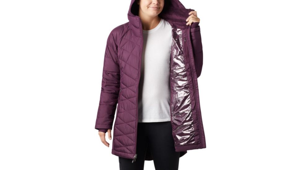 Columbia Heavenly Long Hybrid Jacket - Womens, Black Cherry, Extra Small, 1859731522-XS