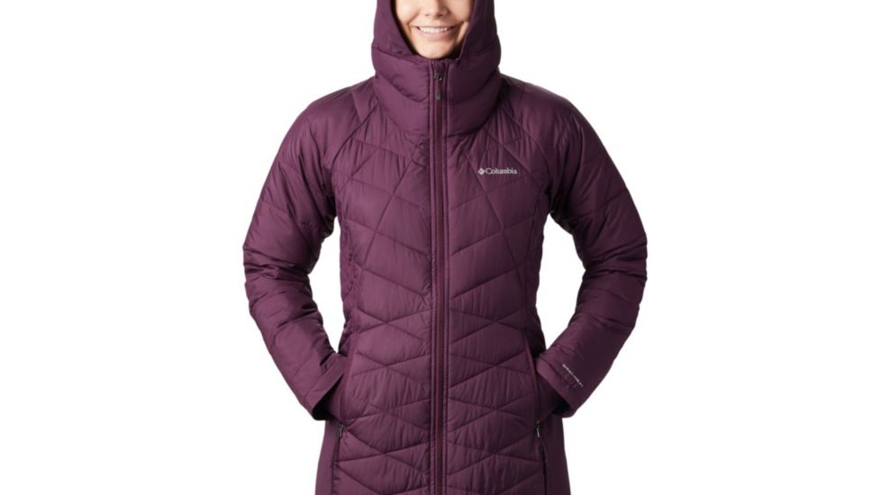 Columbia Heavenly Long Hybrid Jacket - Womens, Black Cherry, Extra Small, 1859731522-XS