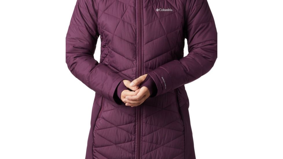 Columbia Heavenly Long Hybrid Jacket - Womens, Black Cherry, Extra Small, 1859731522-XS