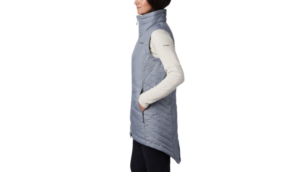 Columbia Heavenly Long Vest - Womens, Tradewinds Grey, Medium, 1859741032-M