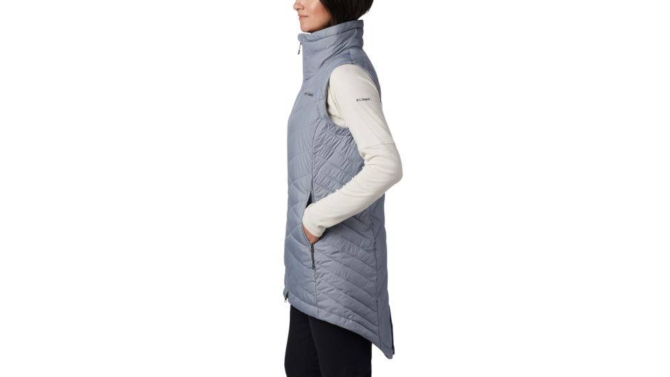 Columbia Heavenly Long Vest - Womens, Tradewinds Grey, Medium, 1859741032-M