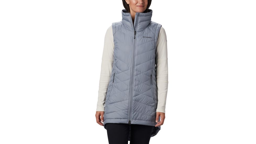 Columbia Heavenly Long Vest - Womens, Tradewinds Grey, Medium, 1859741032-M