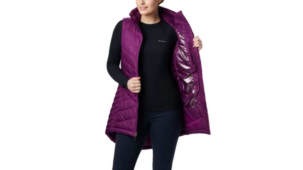 Columbia Heavenly Long Vest - Womens, Wild Iris, Extra Small, 1859741594-XS