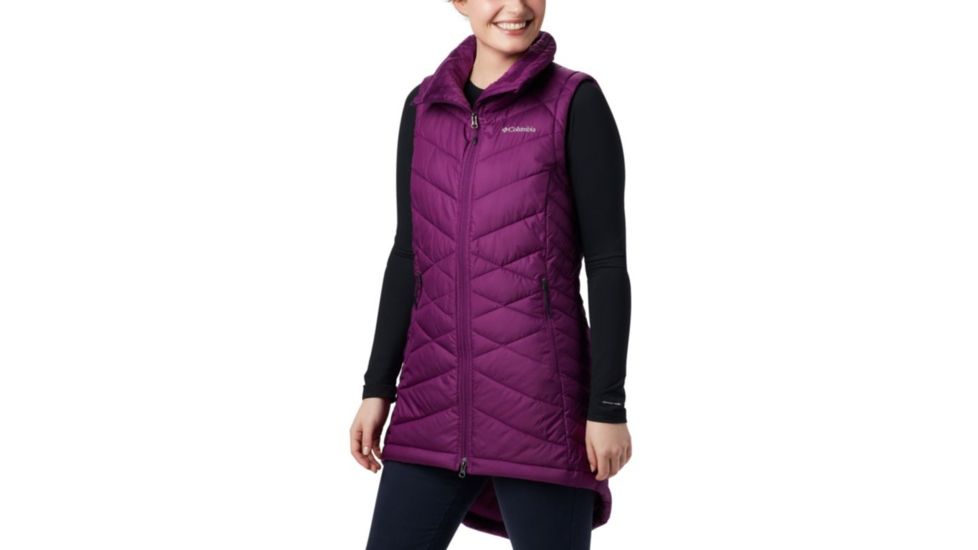 Columbia Heavenly Long Vest - Womens, Wild Iris, Extra Small, 1859741594-XS
