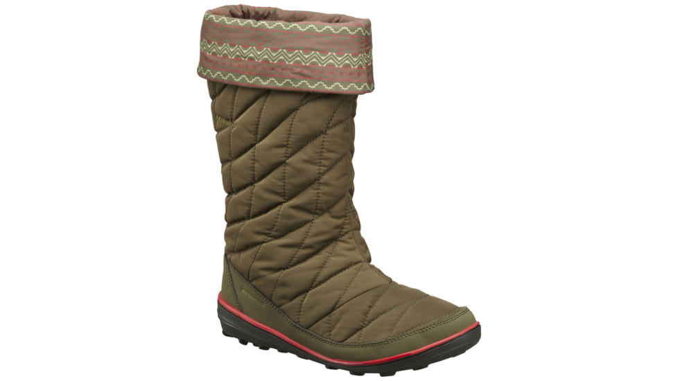 Columbia Heavenly Omni-Heat Slip Print Winter Boot - Women's-Nori/Henna-Medium-9.5