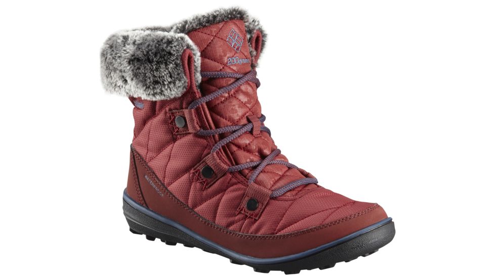 Columbia Heavenly Shorty Camo Omni-Heat Winter Boot - Womens, Marsala Red, Medium, 10.5, 1803611619-10.5