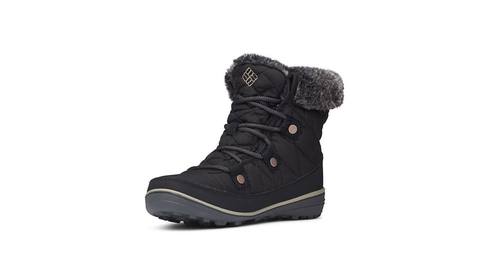 Columbia Heavenly Shorty Omni-Heat Winter Boots - Womens, Black/Kettle, 8.5 US, Medium, 1691541010-8.5