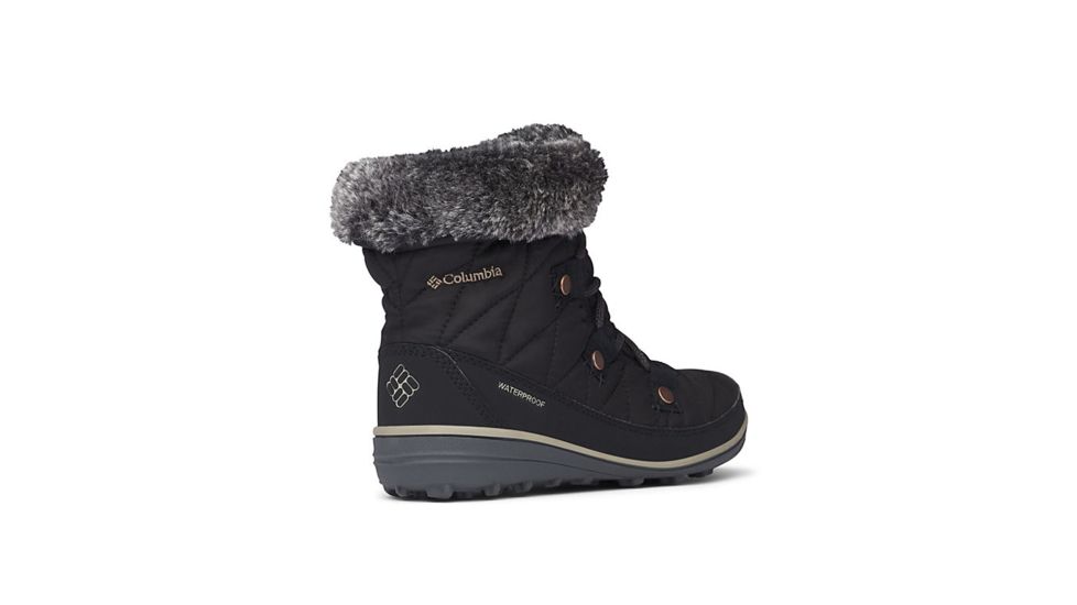 Columbia Heavenly Shorty Omni-Heat Winter Boots - Womens, Black/Kettle, 8.5 US, Medium, 1691541010-8.5