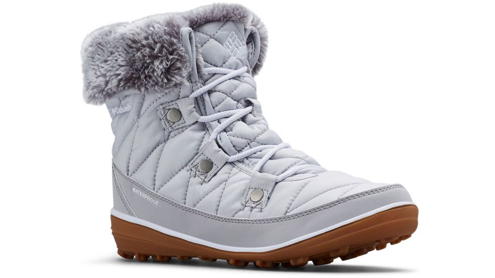 Columbia Heavenly Shorty Omni-Heat Winter Boots - Womens, Grey Ice, White, Medium, 9.5, 1691541063-9.5