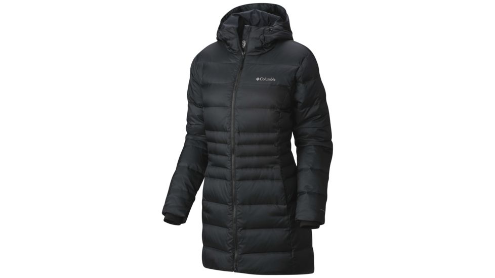Columbia Hellfire Mid Down Hooded Jacket - Women's-Black-Small