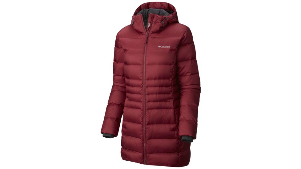 Columbia Hellfire Mid Down Hooded Jacket - Women's-Chianti-Medium