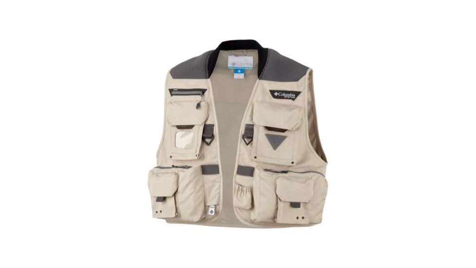 Columbia Henrys Fork V Vest - Mens, Fossil, Small, 1470961160-S