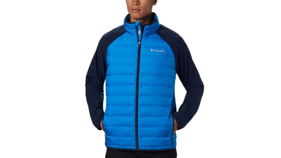 Columbia Lake 22 Hybrid Down Jacket - Mens, Azure Blue, Collegiate Navy, Small, 1864604463-S