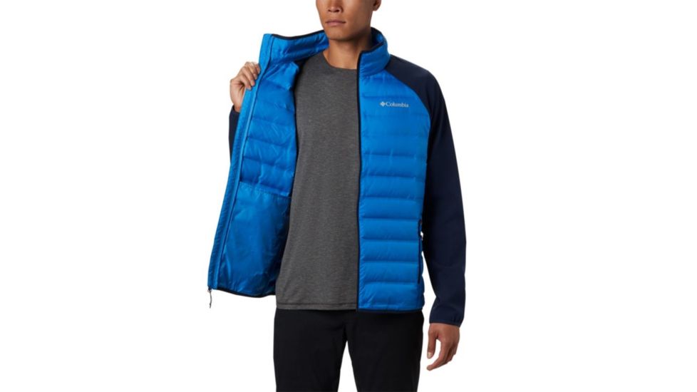 Columbia Lake 22 Hybrid Down Jacket - Mens, Azure Blue, Collegiate Navy, Small, 1864604463-S