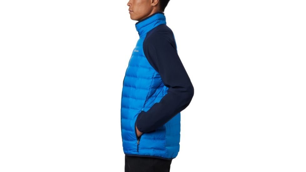 Columbia Lake 22 Hybrid Down Jacket - Mens, Azure Blue, Collegiate Navy, Small, 1864604463-S