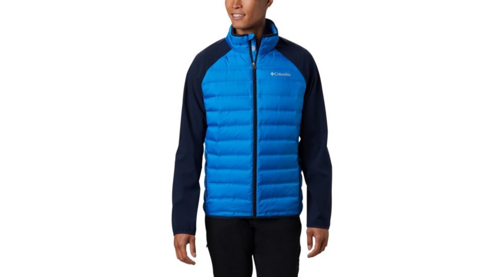 Columbia Lake 22 Hybrid Down Jacket - Men's, Azure Blue, Collegiate Navy, Small, 1864604463-S