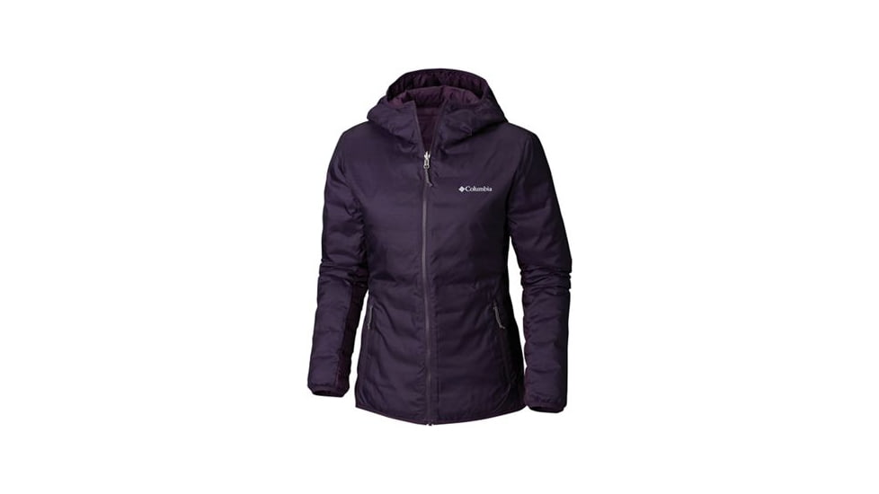 Columbia Lake 22 Reversible Hooded Jacket, Dark Plum Heather Print, Extra Small - Womens, 1799291506-XS