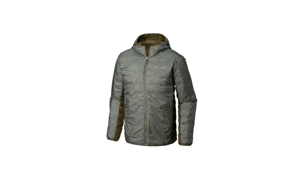 Columbia Lake 22 Reversible Hooded Jacket - Mens, Mosstone Heather Print/Peatmoss, Large, 1798322302-L