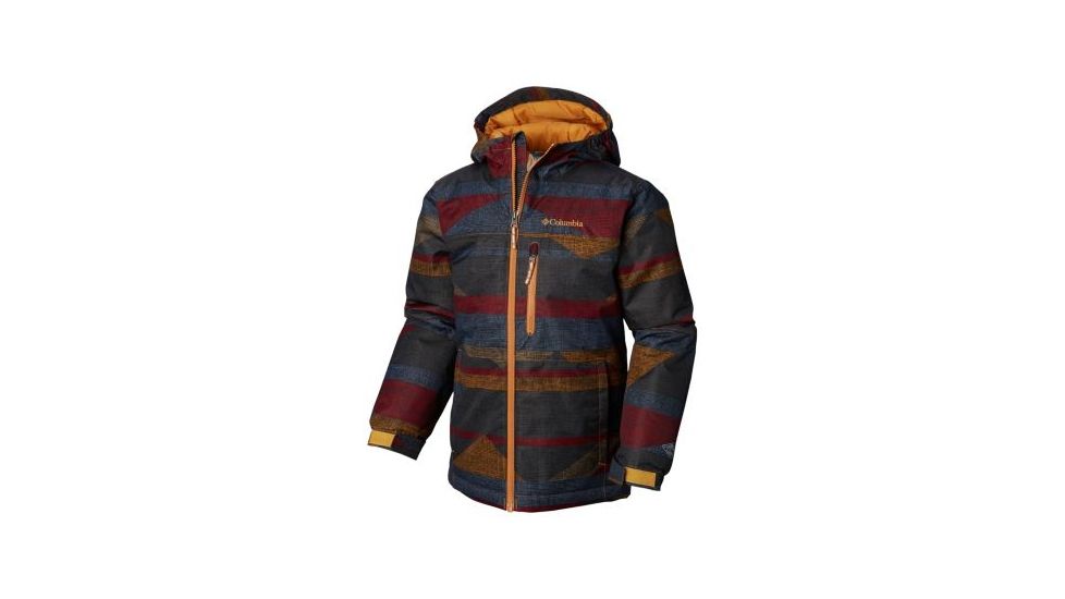 Columbia Magic Mile Jacket - Boys, Canyon Gold Blocks Print, Small, 1753931708-S