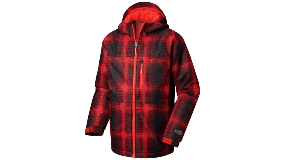 Columbia Magic Mile Jacket - Boys, Red Spark Plaid, Extra Large, 1753931696-XL