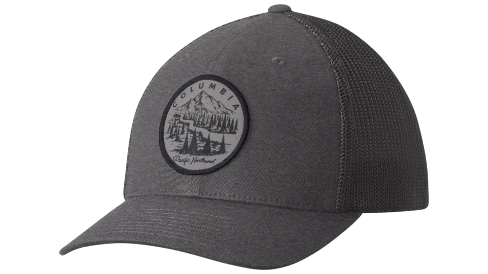Columbia Mesh Ball Cap, Grill Heather, PNW Patch, S/M, 1495921028S/M
