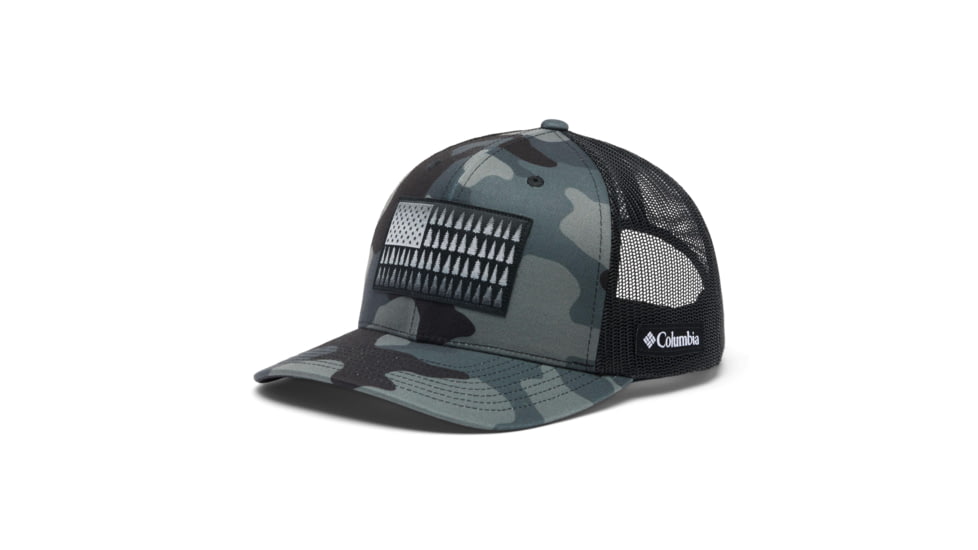 Columbia Mesh Tree Flag Ball Cap, Black Mod Camo, 2XL, 1837103031BckModCmXXL