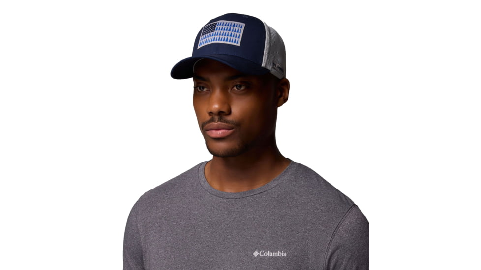 Columbia Mesh Tree Flag Ball Cap, Collegiate Navy, Small/Medium, 1837101469-469-S/M