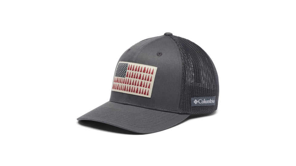 Columbia Mesh Tree Flag Ball Cap, Shark/Shark, 2XL, 1837103013Shark, SharkXXL