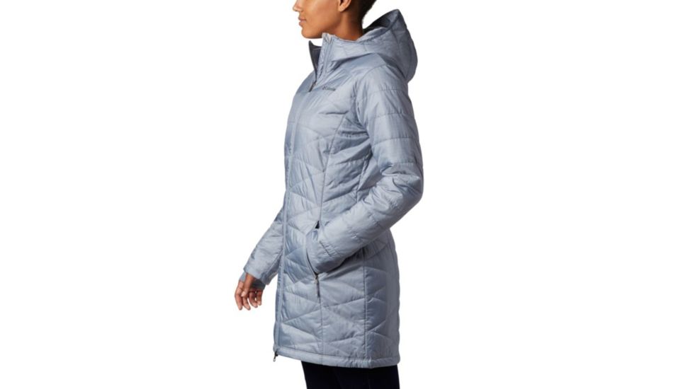 Columbia Mighty Lite Hooded Jacket - Womens, Tradewinds Grey, Size Large, 146877-032-L