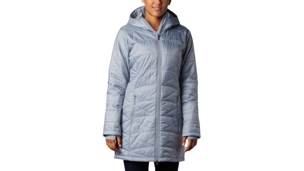 Columbia Mighty Lite Hooded Jacket - Womens, Tradewinds Grey, Size Large, 146877-032-L