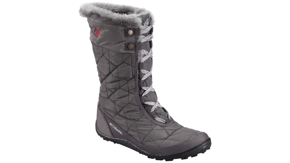 Columbia Minx Mid II Omni-Heat Winter Boot - Womens-Shale/Bright Red-Medium-6 US