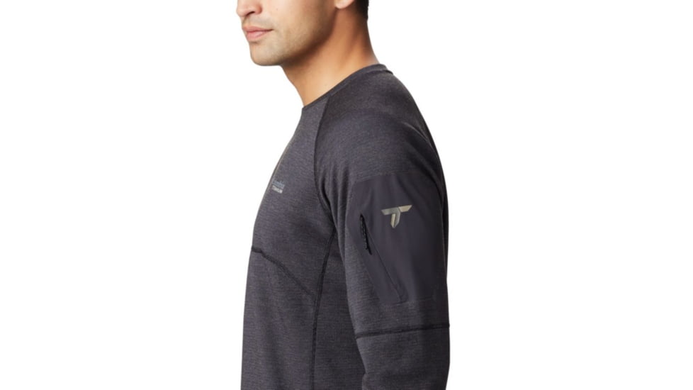 Columbia Mount Defiance Long Sleeve Crew - Mens, Black, Small, 1866411010-S