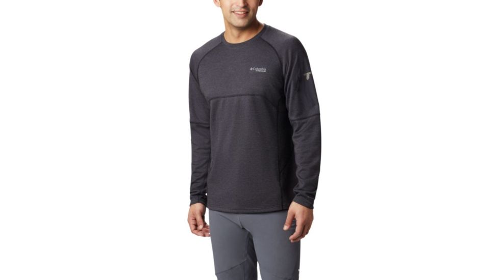 Columbia Mount Defiance Long Sleeve Crew - Mens, Black, Small, 1866411010-S