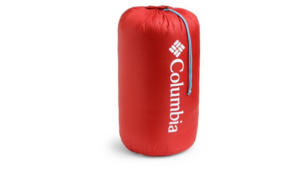 Columbia Mount Tabor 10F Mummy Sleeping Bag, Red/White, Regular, 30647
