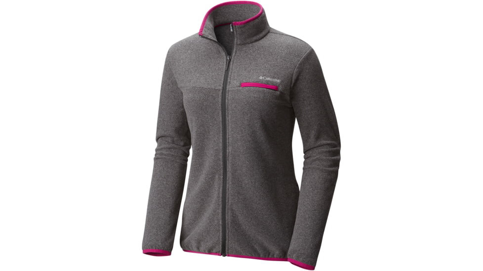 Columbia Mountain Crest Full Zip Jacket - Women's-Shark Heather/Deep Blush-Large