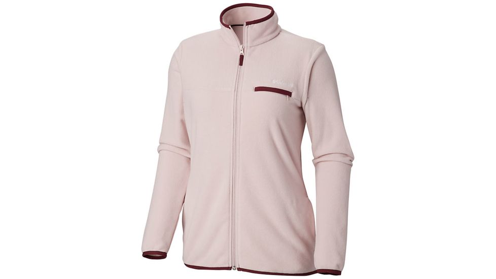 Columbia Mountain Crest Full Zip Jacket - Womens, Mineral Pink, Deep Madeira, Small, 1740501618-S