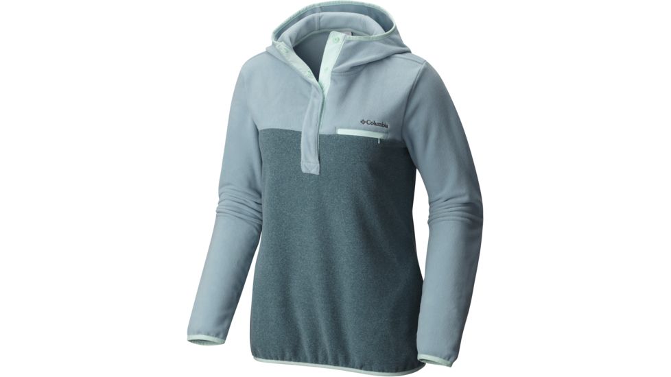 Columbia Mountain Side Hooded Pull Over - Women's-Stone Blue/Cloudburst Heather/Bluegrass-X-Small